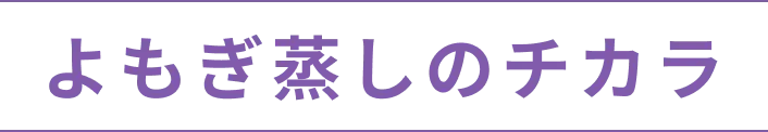 よもぎ蒸しのチカラ